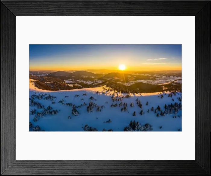 Framed Print : Picturesque winter panorama of mountain hills Framed Print : Picturesque winter panorama of mountain hills