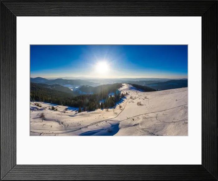 Framed Print : Magical winter panorama of beautiful snowy slopes Framed Print : Magical winter panorama of beautiful snowy slopes