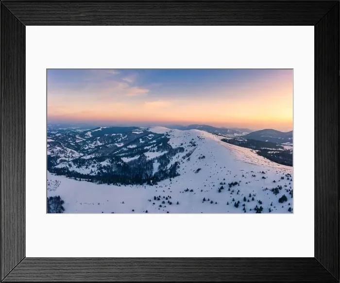 Framed Print : Magical winter panorama of beautiful snowy slopes Framed Print : Magical winter panorama of beautiful snowy slopes