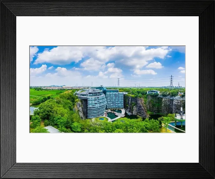 Framed Print : Shanghai, China - August 23, 2020:Shimao Shenkeng Intercontinental Hotel in Shanghai Sheshan Framed Print : Shanghai, China - August 23, 2020:Shimao Shenkeng Intercontinental Hotel in Shanghai Sheshan