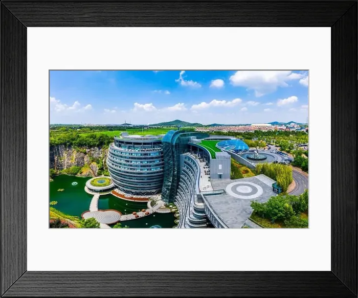 Framed Print : Shanghai, China - August 23, 2020:Shimao Shenkeng Intercontinental Hotel in Shanghai Sheshan Framed Print : Shanghai, China - August 23, 2020:Shimao Shenkeng Intercontinental Hotel in Shanghai Sheshan