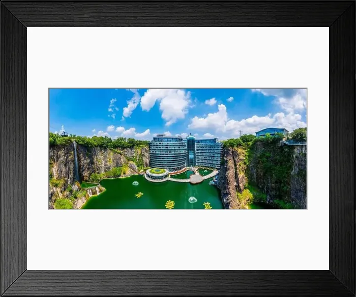 Framed Print : Shanghai, China - August 23, 2020:Shimao Shenkeng Intercontinental Hotel in Shanghai Sheshan Framed Print : Shanghai, China - August 23, 2020:Shimao Shenkeng Intercontinental Hotel in Shanghai Sheshan