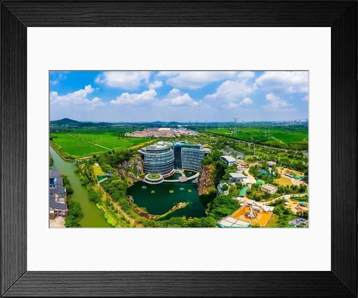 Framed Print : Shanghai, China - August 23, 2020:Shimao Shenkeng Intercontinental Hotel in Shanghai Sheshan Framed Print : Shanghai, China - August 23, 2020:Shimao Shenkeng Intercontinental Hotel in Shanghai Sheshan