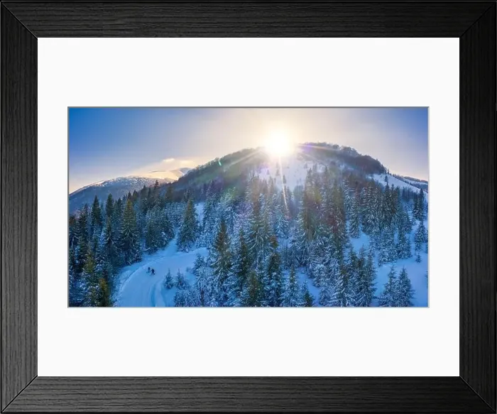 Framed Print : Picturesque winter panorama of mountain hills Framed Print : Picturesque winter panorama of mountain hills