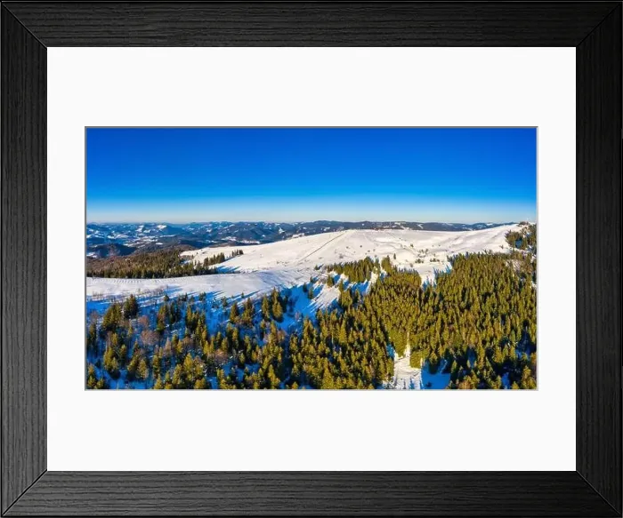 Framed Print : Aerial view of mesmerizing picturesque landscape