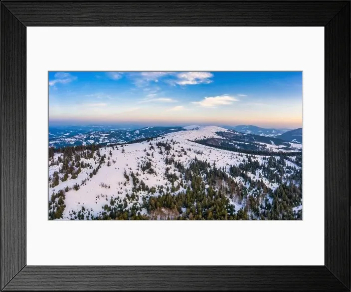 Framed Print : Magical winter panorama of beautiful snowy slopes Framed Print : Magical winter panorama of beautiful snowy slopes