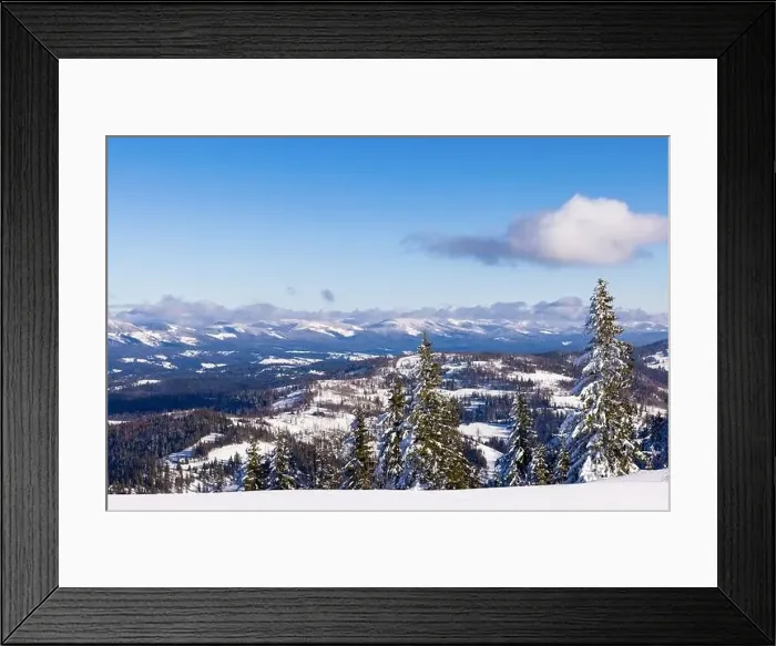 Framed Print : View of the evening winter wide panorama Framed Print : View of the evening winter wide panorama
