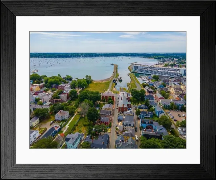 Framed Print : Salem Maritime National Historic Site and Salem Harbor aerial view in city of Salem, Massachusetts MA, USA Framed Print : Salem Maritime National Historic Site and Salem Harbor aerial view in city of Salem, Massachusetts MA, USA