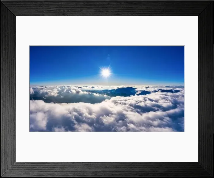 Framed Print : Autumn flight through blue sky in Carpatian autumn mountains aerial panoramic drone shot Framed Print : Autumn flight through blue sky in Carpatian autumn mountains aerial panoramic drone shot