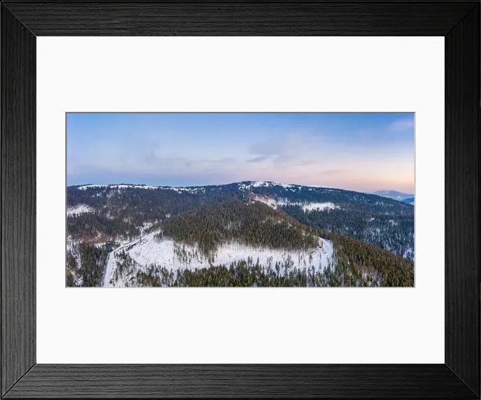 Framed Print : Aerial view of mesmerizing picturesque landscape