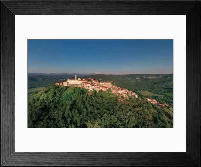 Framed Print : Motovun Village in Croatia. It is a village and a municipality in central Istria Framed Print : Motovun Village in Croatia. It is a village and a municipality in central Istria
