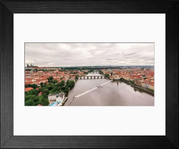 Framed Print : Prague Old Town in Czech Republic with Famous Sightseeing Places in Background Framed Print : Prague Old Town in Czech Republic with Famous Sightseeing Places in Background