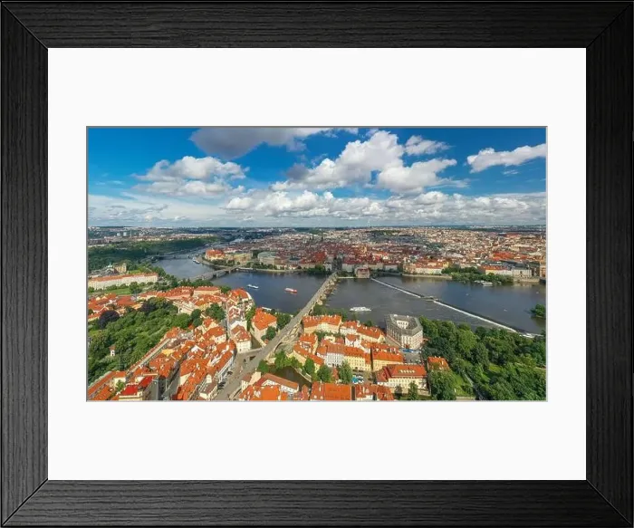 Framed Print : Prague Old Town in Czech Republic with Famous Sightseeing Places in Background Framed Print : Prague Old Town in Czech Republic with Famous Sightseeing Places in Background