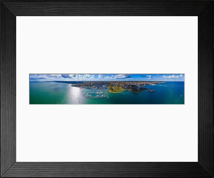 Framed Print : Plymouth Bay and Plymouth Village Historic District panoramic aerial view Framed Print : Plymouth Bay and Plymouth Village Historic District panoramic aerial view