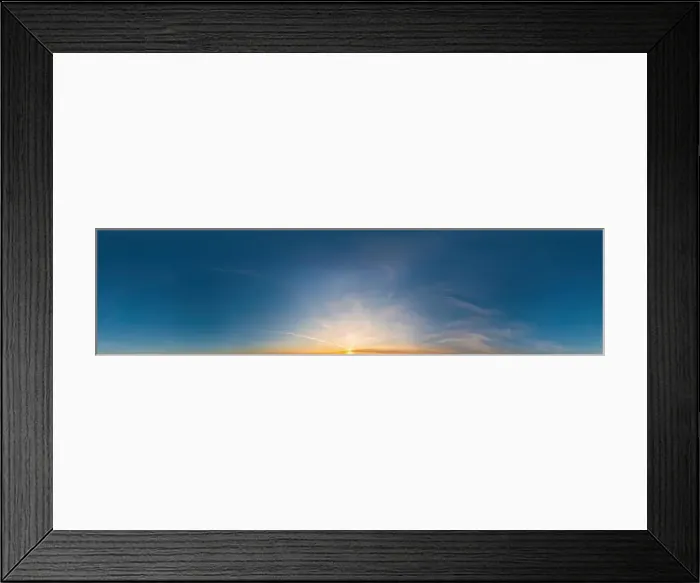 Framed Print : Dark blue sunset sky panorama with Cirrus clouds Framed Print : Dark blue sunset sky panorama with Cirrus clouds