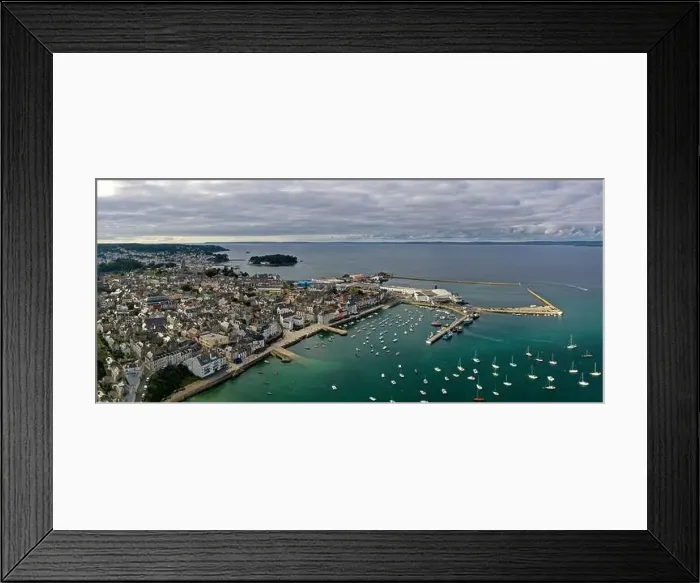 Framed Print : aerial view on the harbor of douarnenez on brittany in france Framed Print : aerial view on the harbor of douarnenez on brittany in france