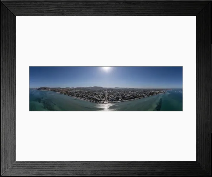 Framed Print : la paz bcs mexico aerial view panorama cityscape baja california sur Framed Print : la paz bcs mexico aerial view panorama cityscape baja california sur