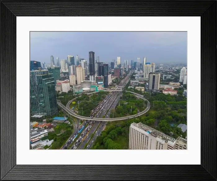 Framed Print : Aerial view of Architecture details Modern Building Glass facade Business background at night Framed Print : Aerial view of Architecture details Modern Building Glass facade Business background at night
