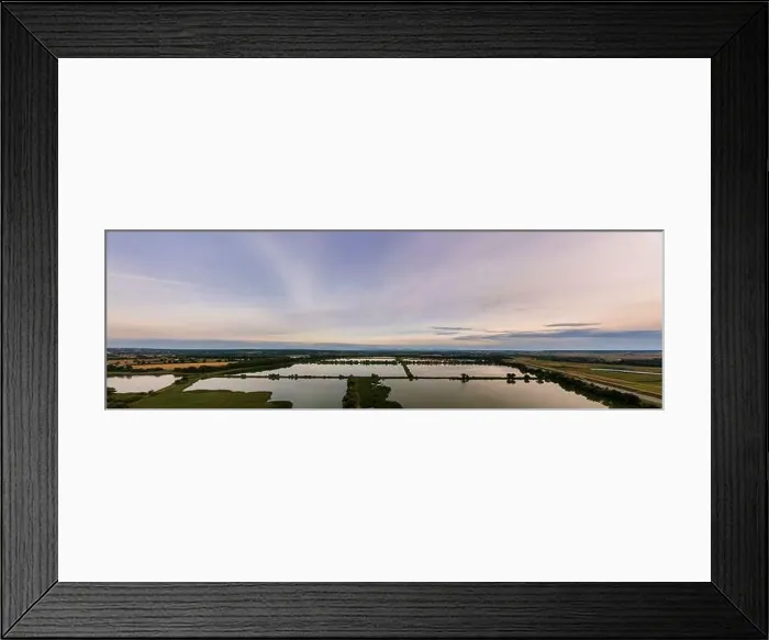 Framed Print : Panoramic view of the nature reserve near Lubomia in Poland. Drone photography