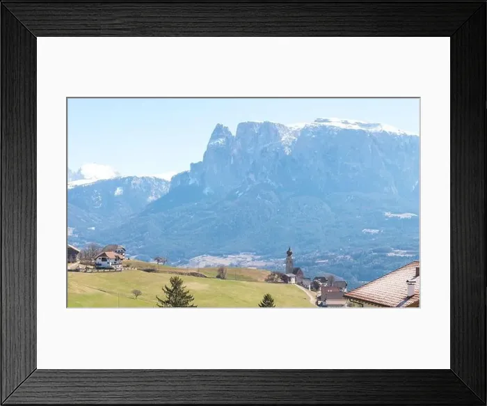 Framed Print : Church in Renon Ritten Bolzano Alps Italy, sunny day Framed Print : Church in Renon Ritten Bolzano Alps Italy, sunny day