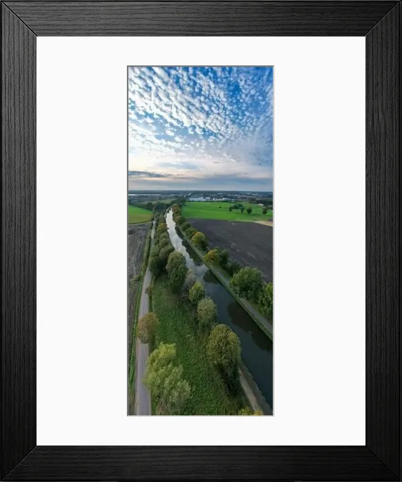 Framed Print : canal Dessel Schoten panoramic aerial photo in Rijkevorsel Framed Print : canal Dessel Schoten panoramic aerial photo in Rijkevorsel