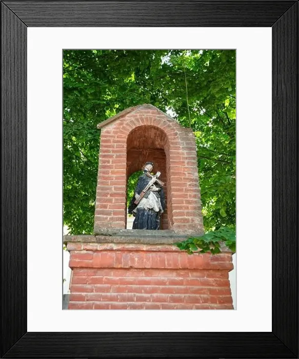 Framed Print : Dobromyl, Ukraine - July, 2021: Aerial view on Church of St. Andrew the First-Called in Dobromyl, Ukraine from drone Framed Print : Dobromyl, Ukraine - July, 2021: Aerial view on Church of St. Andrew the First-Called in Dobromyl, Ukraine from drone