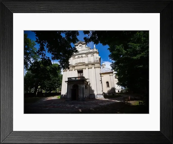 Framed Print : Dobromyl, Ukraine - July, 2021: Catholic church of the Transfiguration in Dobromyl, Ukraine Framed Print : Dobromyl, Ukraine - July, 2021: Catholic church of the Transfiguration in Dobromyl, Ukraine