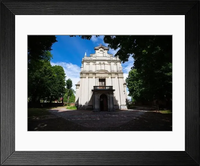 Framed Print : Dobromyl, Ukraine - July, 2021: Catholic church of the Transfiguration in Dobromyl, Ukraine Framed Print : Dobromyl, Ukraine - July, 2021: Catholic church of the Transfiguration in Dobromyl, Ukraine