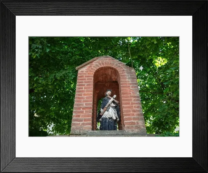 Framed Print : Dobromyl, Ukraine - July, 2021: Aerial view on Church of St. Andrew the First-Called in Dobromyl, Ukraine from drone Framed Print : Dobromyl, Ukraine - July, 2021: Aerial view on Church of St. Andrew the First-Called in Dobromyl, Ukraine from drone