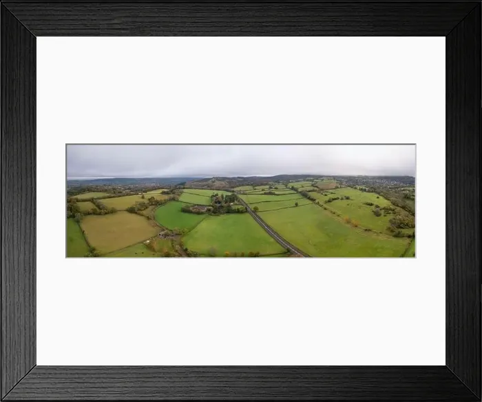 Framed Print : Panorama view of Autumn Colors over Bristol Airport fields from a drone, Somerset, England, Europe Framed Print : Panorama view of Autumn Colors over Bristol Airport fields from a drone, Somerset, England, Europe