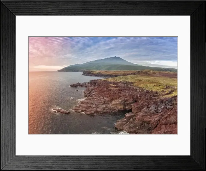 Framed Print : Russia, the Kuril Islands, Iturup Island, the Yankito lava plateau on the Pacific coast. Aerial view Framed Print : Russia, the Kuril Islands, Iturup Island, the Yankito lava plateau on the Pacific coast. Aerial view