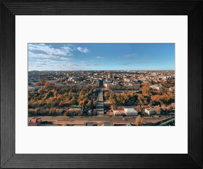 Framed Print : Autumn panorama the urbane landscape with Potemkin Stairs and Primorsky Boulevard in Odessa Ukraine Framed Print : Autumn panorama the urbane landscape with Potemkin Stairs and Primorsky Boulevard in Odessa Ukraine