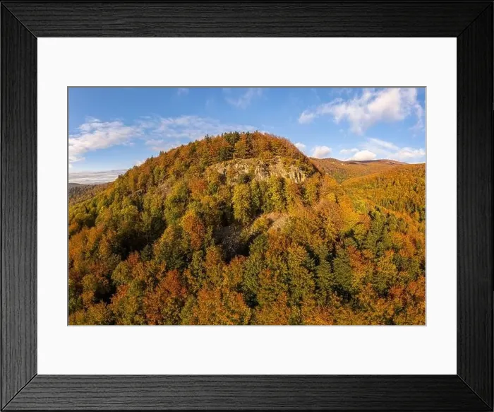 Framed Print : Beautiful aerial view of slovakian landscape in autumn. Mountain range Vtacnik Framed Print : Beautiful aerial view of slovakian landscape in autumn. Mountain range Vtacnik