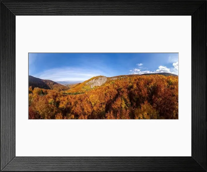 Framed Print : Beautiful aerial view of slovakian landscape in autumn. Mountain range Vtacnik Framed Print : Beautiful aerial view of slovakian landscape in autumn. Mountain range Vtacnik