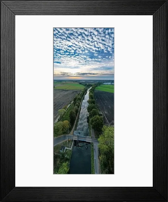 Framed Print : canal Dessel Schoten panoramic aerial photo in Rijkevorsel Framed Print : canal Dessel Schoten panoramic aerial photo in Rijkevorsel