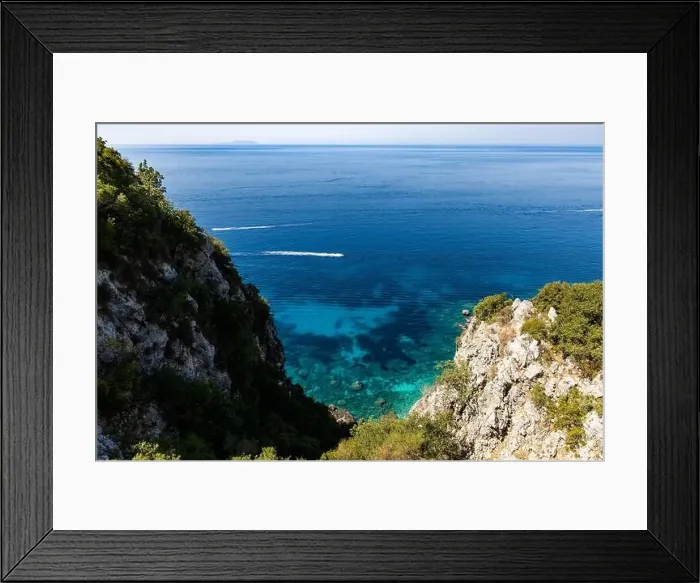Framed Print : Aerial view of Gjipe beach on the Adriatic coast - white sand Framed Print : Aerial view of Gjipe beach on the Adriatic coast - white sand