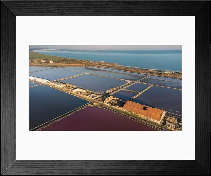 Framed Print : Lake Atanasovsko is a salt coastal lake north of Burgas