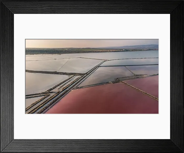 Framed Print : Lake Atanasovsko is a salt coastal lake north of Burgas