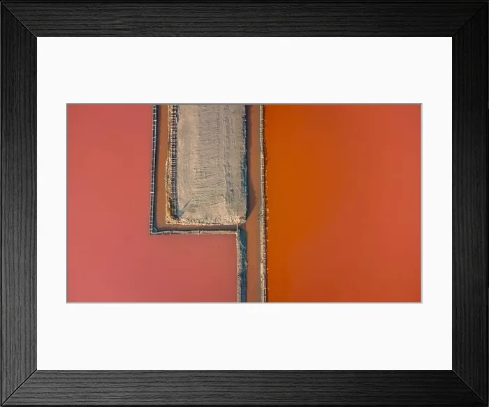 Framed Print : Lake Atanasovsko is a salt coastal lake north of Burgas
