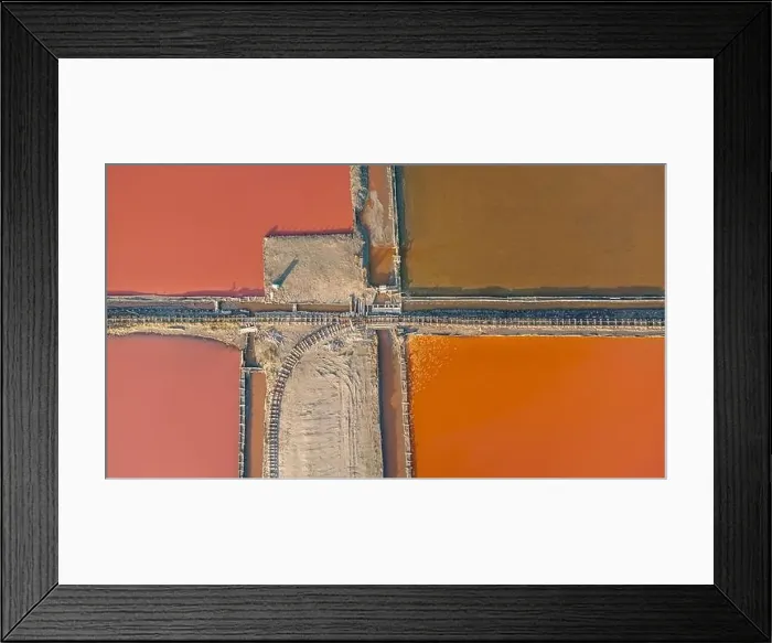 Framed Print : Lake Atanasovsko is a salt coastal lake north of Burgas