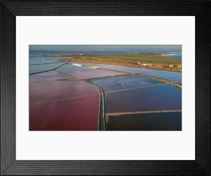 Framed Print : Lake Atanasovsko is a salt coastal lake north of Burgas