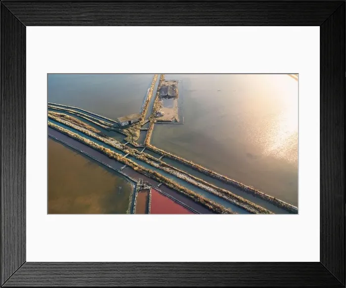 Framed Print : Lake Atanasovsko is a salt coastal lake north of Burgas