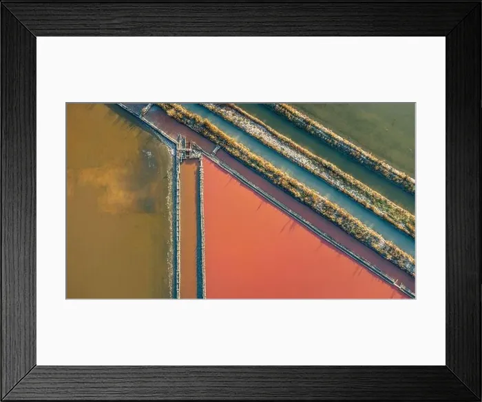Framed Print : Lake Atanasovsko is a salt coastal lake north of Burgas