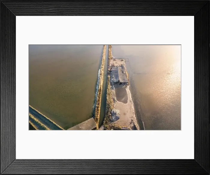 Framed Print : Lake Atanasovsko is a salt coastal lake north of Burgas