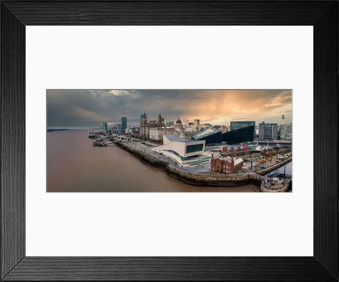 Framed Print : Aerial view of the Museum of Liverpool, UK Framed Print : Aerial view of the Museum of Liverpool, UK