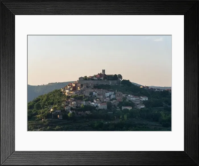 Framed Print : Motovun Village in Croatia. It is a village and a municipality in central Istria Framed Print : Motovun Village in Croatia. It is a village and a municipality in central Istria
