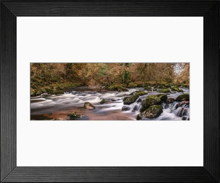Framed Print : Autumn Colours over River Dart in long exposure, Dartmoor Park, Devon, England, Europe Framed Print : Autumn Colours over River Dart in long exposure, Dartmoor Park, Devon, England, Europe