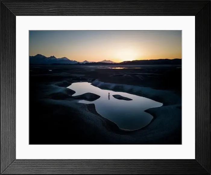 Framed Print : Woman paddleboarding on beautiful lake sunrise, at Bavaria, Germany Framed Print : Woman paddleboarding on beautiful lake sunrise, at Bavaria, Germany
