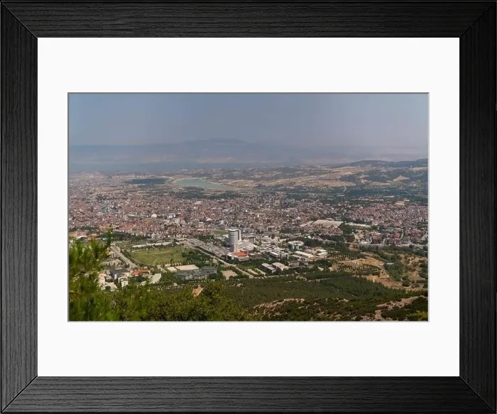 Framed Print : Aerial view of Denizli city, Turkey Framed Print : Aerial view of Denizli city, Turkey