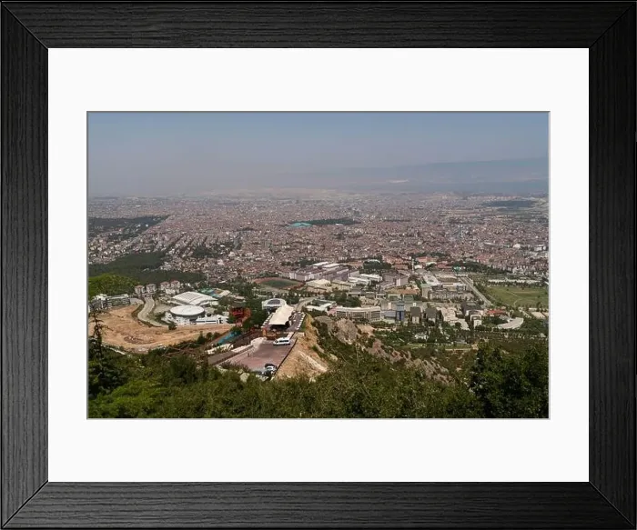 Framed Print : Aerial view of Denizli city, Turkey Framed Print : Aerial view of Denizli city, Turkey